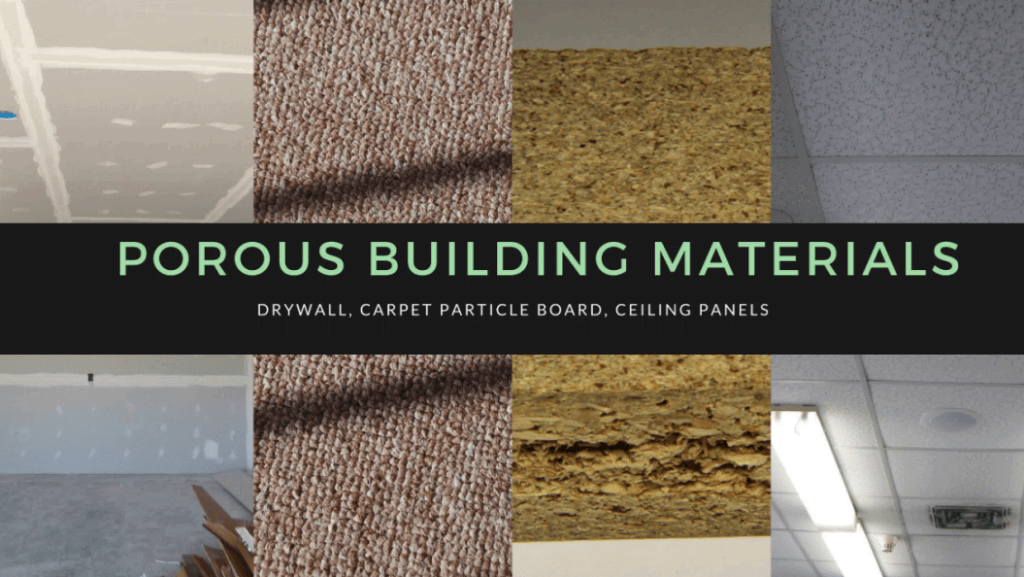 porous building materials where mold can be
