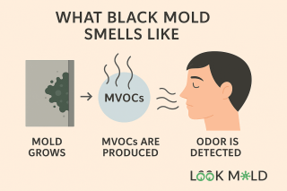 Infographic: How Black Mold Creates Odor What Black Mold Smells Like