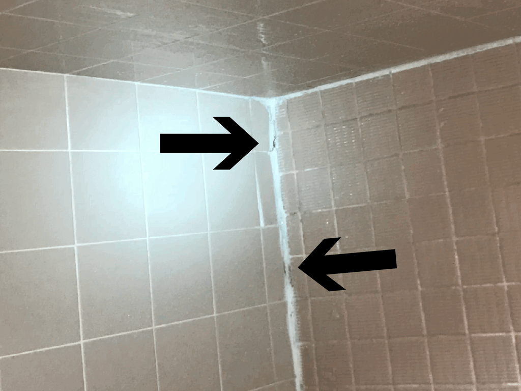 shower grout deteriorated